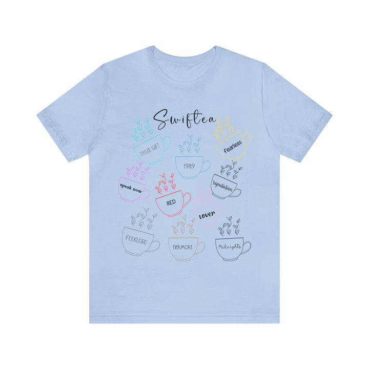 Swiftea Apparel, Novelty Tee for Swift Fans, Unisex Jersey Short Sleeve Tee, Swiftea Gifts for Friends and Family, Soft Cotton T-shirt