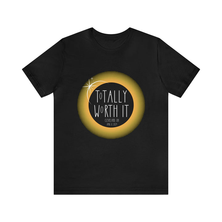 Total Solar Eclipse T-shirt, Cleveland Eclipse Tee, Unisex Jersey Short Sleeve Tee, Novelty Solar Eclipse Gifts, Solar Eclipse Memorabilia