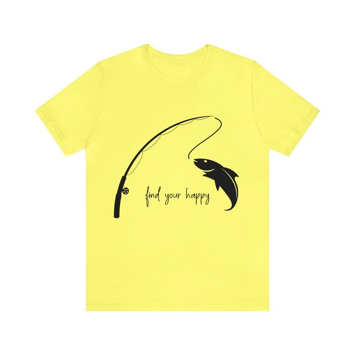 Funny Fishing Tee, Feed Your Happy Tee, Unisex Jersey Short Sleeve Tee, Fisher Birthday, Fishing Apparel, Fish Graphic Tee, Soft Cotton