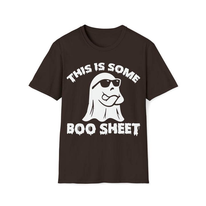 Funny Halloween Tee, Halloween Apparel for Men or Women, Unisex Softstyle T-Shirt, Novelty Halloween Gifts, This Is Some Boo Sheet