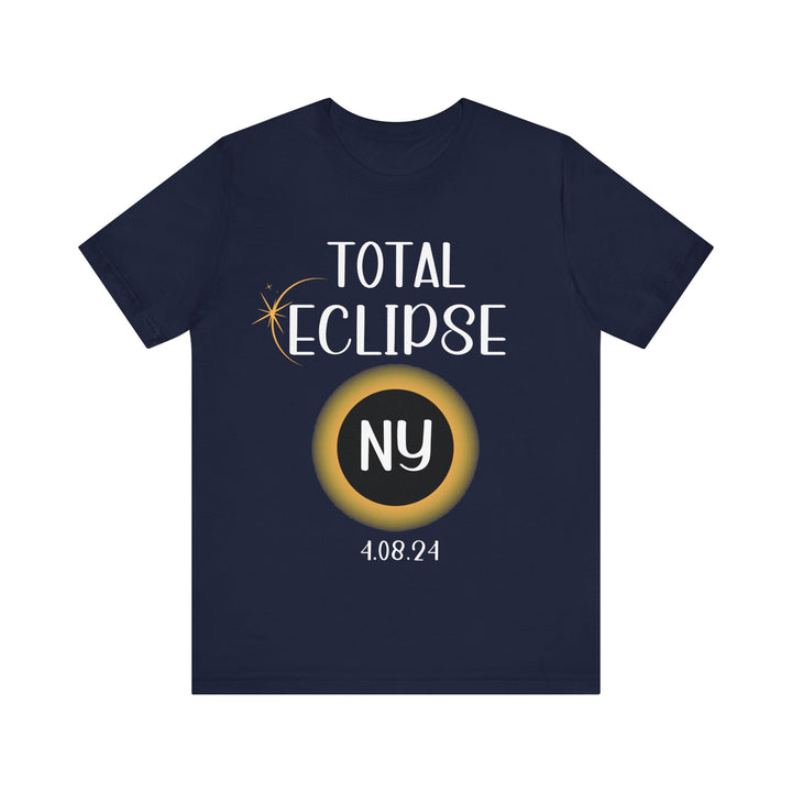 Total Solar Eclipse New York T-shirt, Solar Eclipse Apparel, Unisex Jersey Short Sleeve Tee, Eclipse Memorabilia, Solar Eclipse Gift 2024
