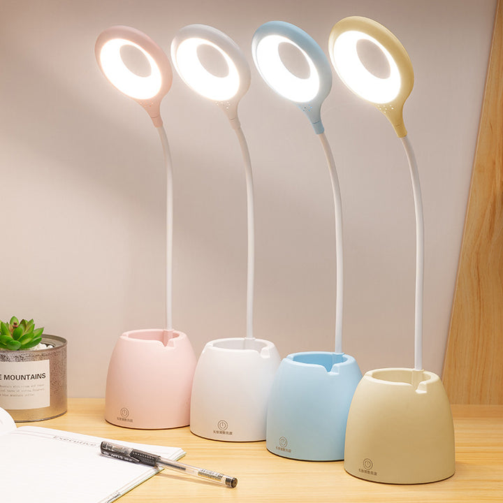 Table Lamp Led Eye Protection Creative Pen Holder Touch Book Holder Bedroom