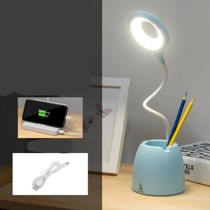 Table Lamp Led Eye Protection Creative Pen Holder Touch Book Holder Bedroom