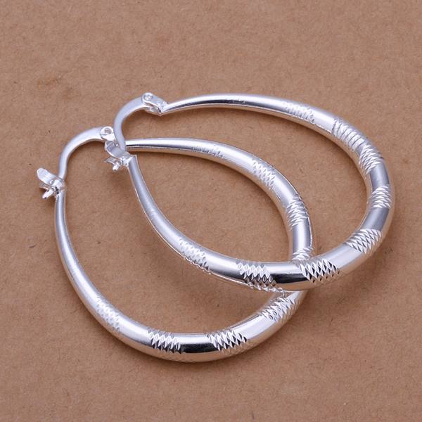 Silver Hoop Earrings, Silver Jewelry for Her, European And American, Creative Hoop Earrings, Earring Gifts