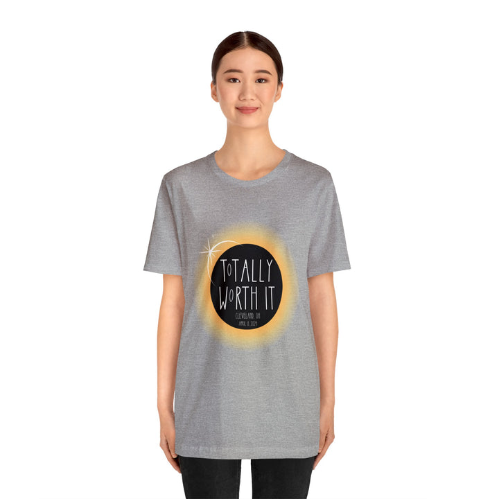 Total Solar Eclipse T-shirt, Cleveland Eclipse Tee, Unisex Jersey Short Sleeve Tee, Novelty Solar Eclipse Gifts, Solar Eclipse Memorabilia