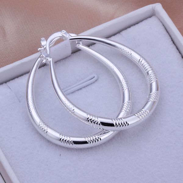 Silver Hoop Earrings, Silver Jewelry for Her, European And American, Creative Hoop Earrings, Earring Gifts