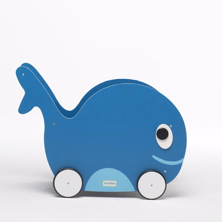 Whale Push Toy and Toy Storage Container for Children