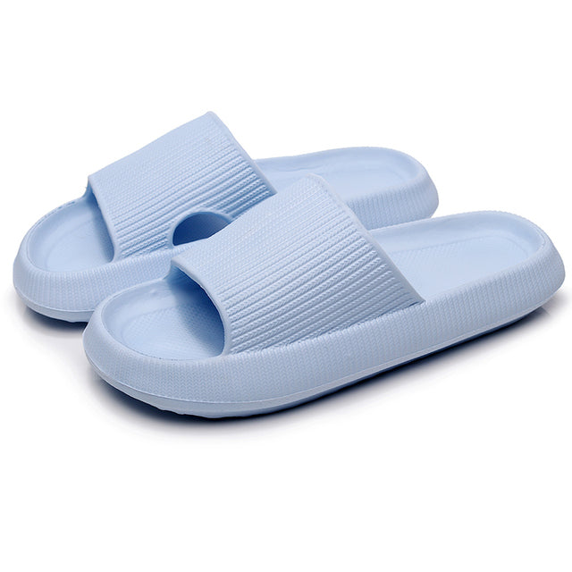 Thick Platform Pillow Cloud Slippers, Cute and Comfy Cloud Slippers, Cloud Shoes for Men and Women, Lightweight Beach Footwear