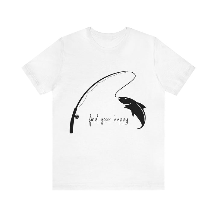 Funny Fishing Tee, Feed Your Happy Tee, Unisex Jersey Short Sleeve Tee, Fisher Birthday, Fishing Apparel, Fish Graphic Tee, Soft Cotton