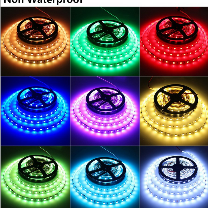 LED Light Strips Highlight 60 Light Beads Epoxy Waterproof Soft Strips