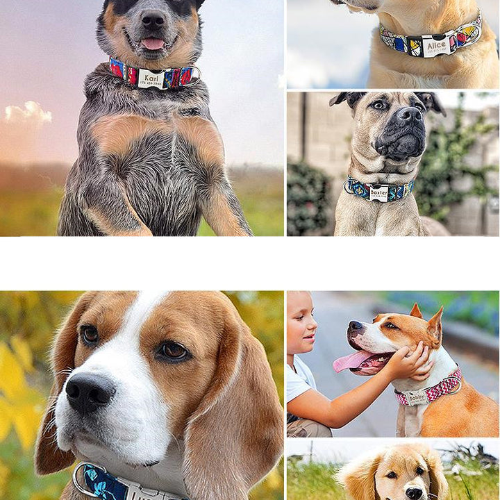 Customized Pet Collar, Personalize Dog Collar, Gifts for Dog Lovers, Pet Collars,  Lettering Large Dog Pet Dog Neck