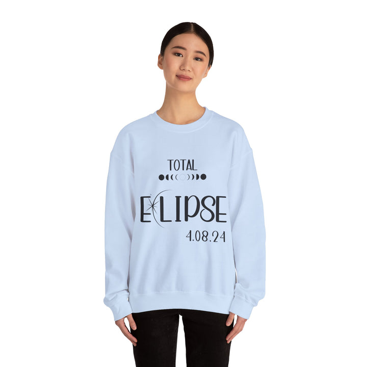 Total Solar Eclipse 2024 Sweatshirt, Unisex Heavy Blend™ Crewneck Sweatshirt, Solar Eclipse Gifts, Novelty Solar Eclipse Memorabilia