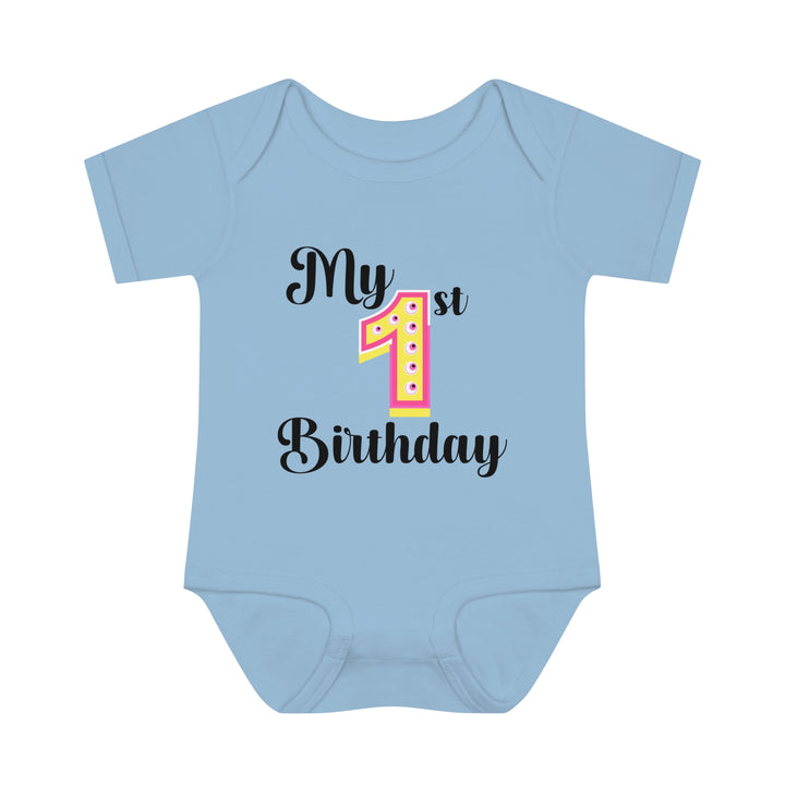 First Birthday Onesie, Baby Girl First Birthday Commemorative Shirt, Infant Baby Rib Bodysuit, Birthday Milestone Gifts for Baby