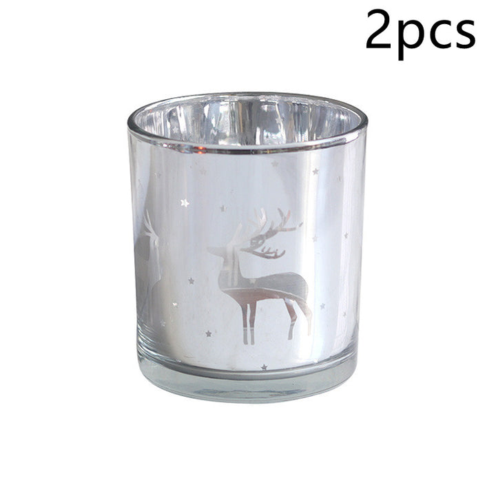 Beautiful Christmas Candle, Holiday Decoration, Holiday Candle Holder, Reindeer Candle Holder Decoration