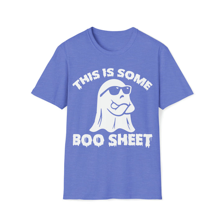 Funny Halloween Tee, Halloween Apparel for Men or Women, Unisex Softstyle T-Shirt, Novelty Halloween Gifts, This Is Some Boo Sheet