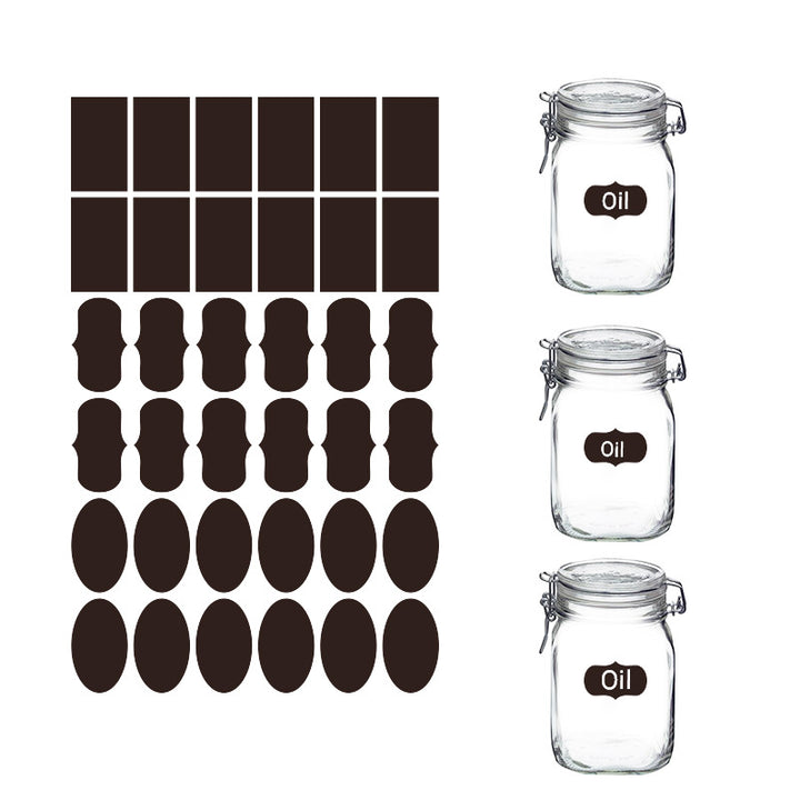 Blackboard Mason Spice Jar PVC Sticker