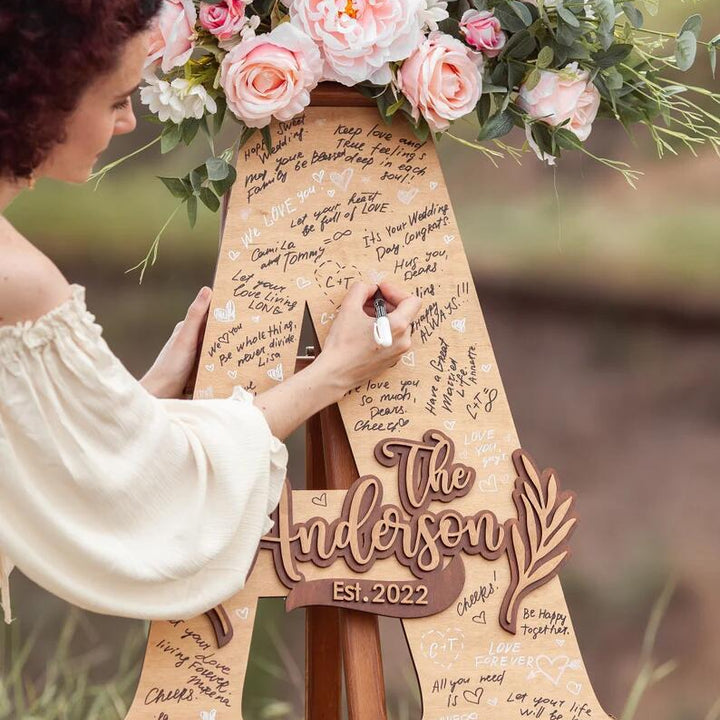 Outdoor Wedding Autograph Book Last Name Sign Sign In