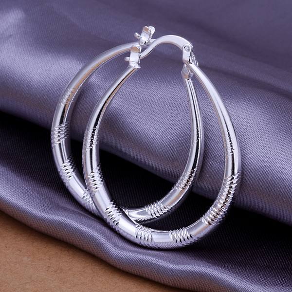 Silver Hoop Earrings, Silver Jewelry for Her, European And American, Creative Hoop Earrings, Earring Gifts