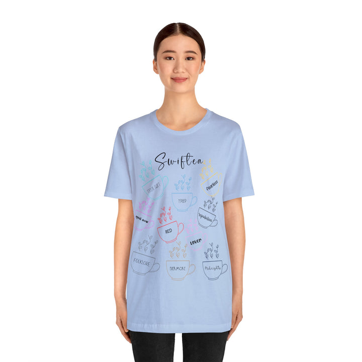 Swiftea Apparel, Novelty Tee for Swift Fans, Unisex Jersey Short Sleeve Tee, Swiftea Gifts for Friends and Family, Soft Cotton T-shirt