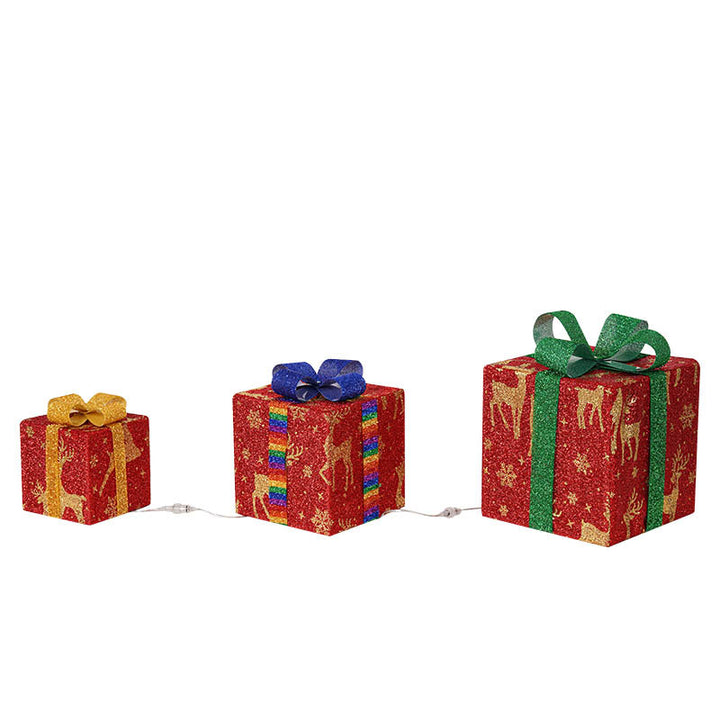 Decorative Christmas Gift Box Three Piece Set