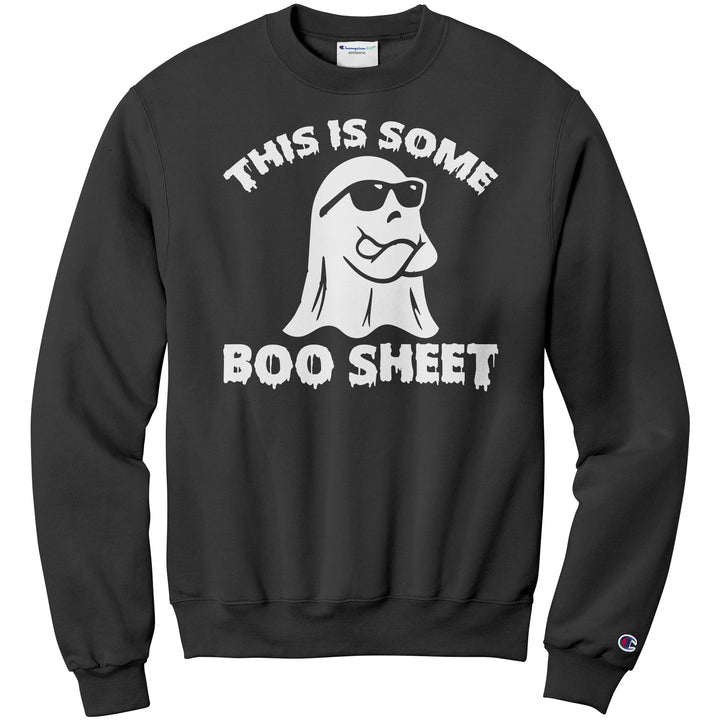 Funny Halloween Crewneck Sweatshirt, Ghost Crewneck, This is Some Boo Sheet, Novelty Halloween Apparel, Spooky Gifts for Friends and Family