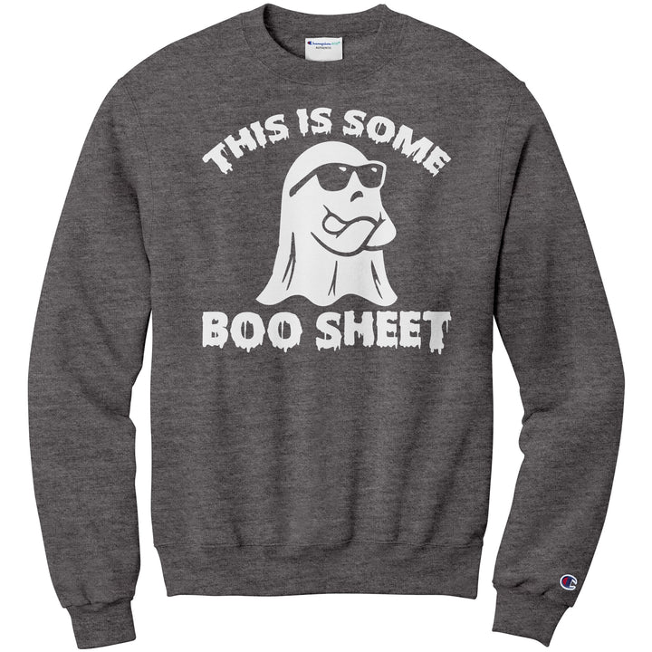 Funny Halloween Crewneck Sweatshirt, Ghost Crewneck, This is Some Boo Sheet, Novelty Halloween Apparel, Spooky Gifts for Friends and Family