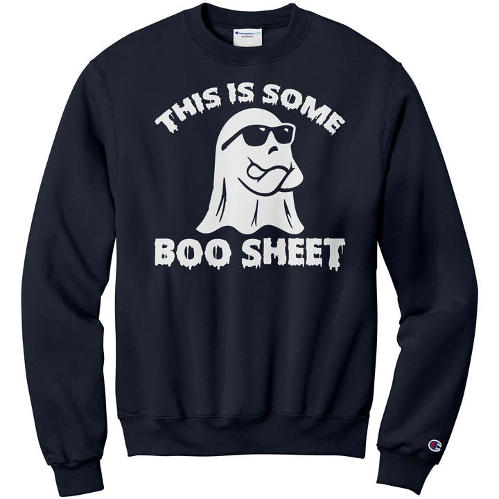 Funny Halloween Crewneck Sweatshirt, Ghost Crewneck, This is Some Boo Sheet, Novelty Halloween Apparel, Spooky Gifts for Friends and Family