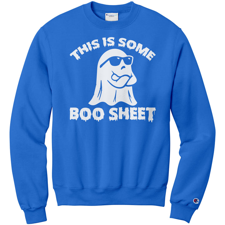 Funny Halloween Crewneck Sweatshirt, Ghost Crewneck, This is Some Boo Sheet, Novelty Halloween Apparel, Spooky Gifts for Friends and Family