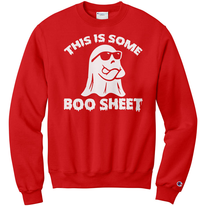 Funny Halloween Crewneck Sweatshirt, Ghost Crewneck, This is Some Boo Sheet, Novelty Halloween Apparel, Spooky Gifts for Friends and Family