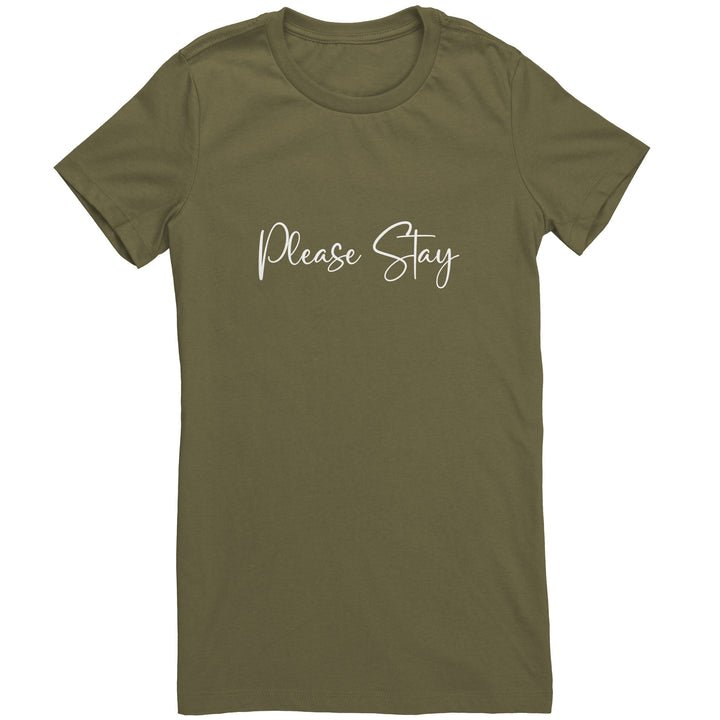 Please Stay Graphic Tee, Suicide Awareness T-shirt, The World Needs You In It, Slim Fit Women's Tshirt