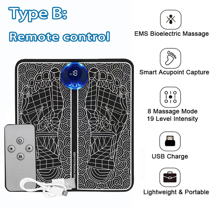 EMS Foot Massager, Foot Therapy, Relaxation and Pain Relief, Low Frequency EMS technology, Health and Beauty Products,