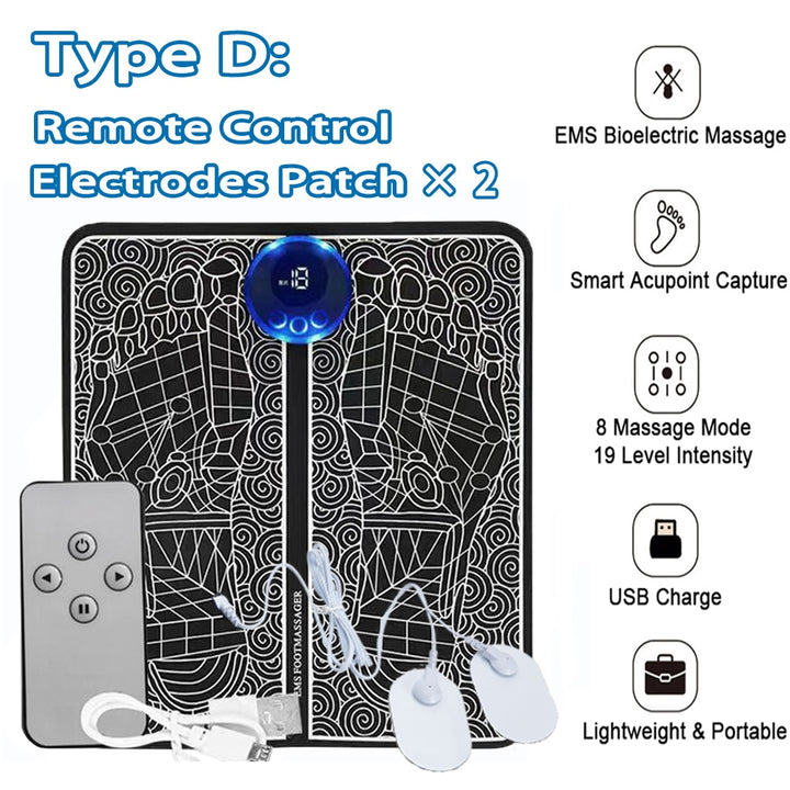 EMS Foot Massager, Foot Therapy, Relaxation and Pain Relief, Low Frequency EMS technology, Health and Beauty Products,