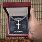 Personalized Artisan Cross Necklace - For Husband Love Your Wife