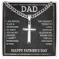 Artisan Cross Necklace - For Dad I Am Proud