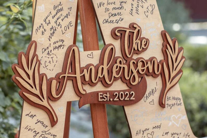 Outdoor Wedding Autograph Book Last Name Sign Sign In