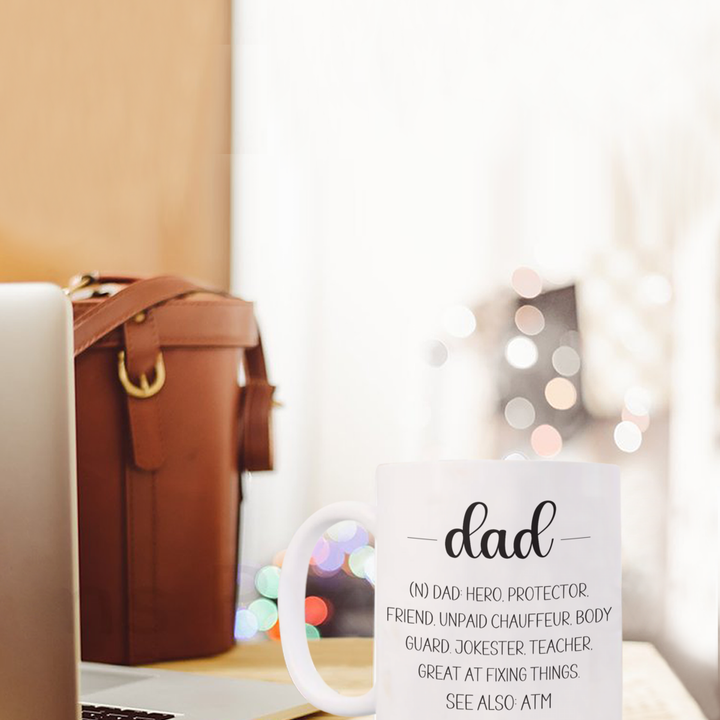 Funny Dad Mug, Hero Dad Coffee Cup, Novelty Father's Day Gifts for Dad, For Dad's Birthday from Son, from Daughter,