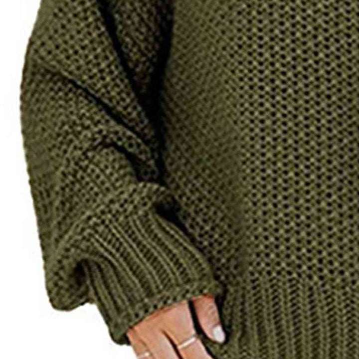 Chunky Pullover Turtleneck Sweater, Dropped Shoulder Sweater, Trendy Apparel For Women, Cute and Comfy Fall Sweater,