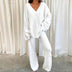 V-Neck Long Sleeve Pants Set