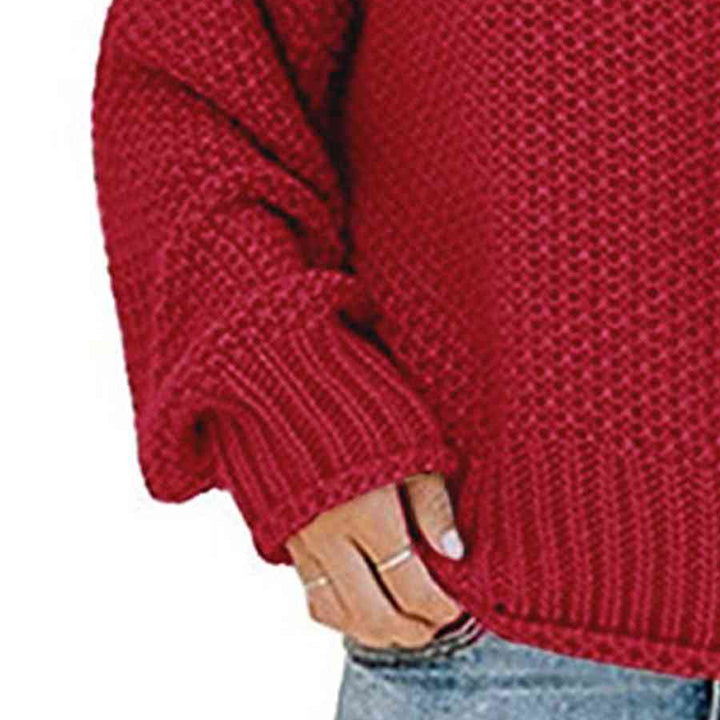 Chunky Pullover Turtleneck Sweater, Dropped Shoulder Sweater, Trendy Apparel For Women, Cute and Comfy Fall Sweater,