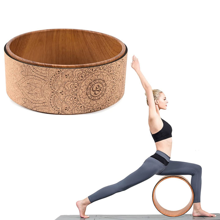 Yoga Roller Cork Back Wheel, Yoga Practice, Yoga Equipment to Enhance Performance, Gift for Yoga Enthusiast, Yoga Training Aid