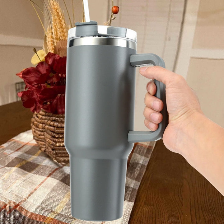 Trendy Insulated 40 ounce Tumbler With Straw