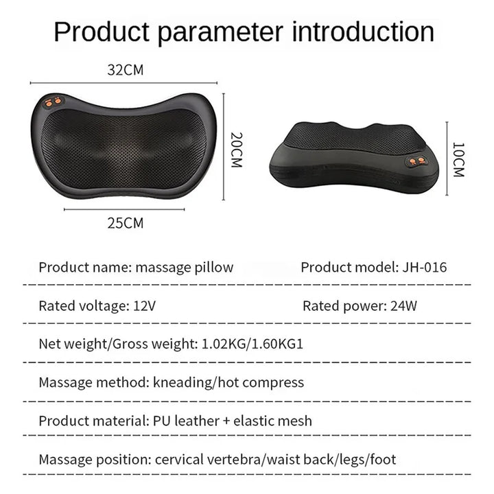 Electric Massage Pillow, Massage Pillow to Relieve Tension, Restorative Health and Wellness Gifts,