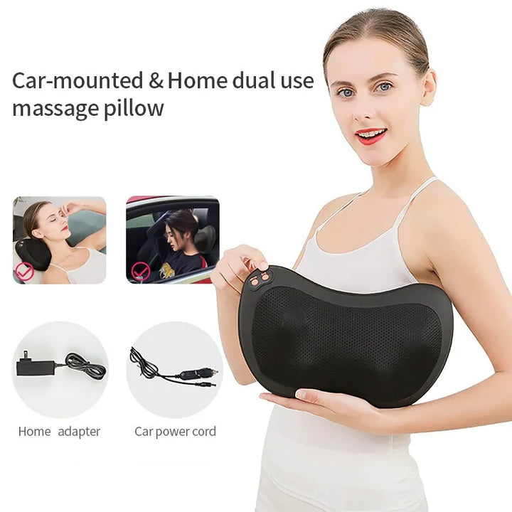 Electric Massage Pillow, Massage Pillow to Relieve Tension, Restorative Health and Wellness Gifts,