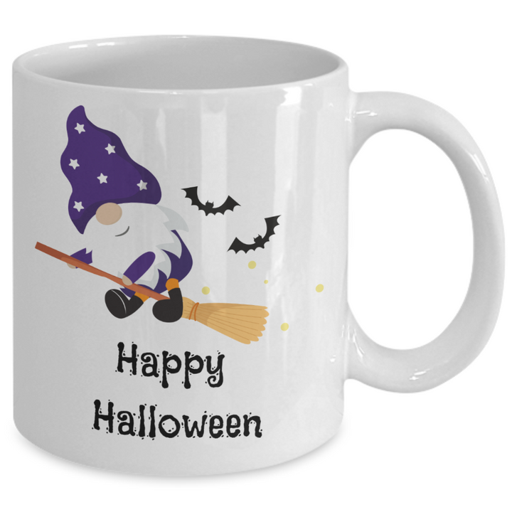 Happy Halloween Gnome Mug, Halloween Coffee Cup, Halloween Housewarming Presents for Friends and Family, Halloween Drinkware