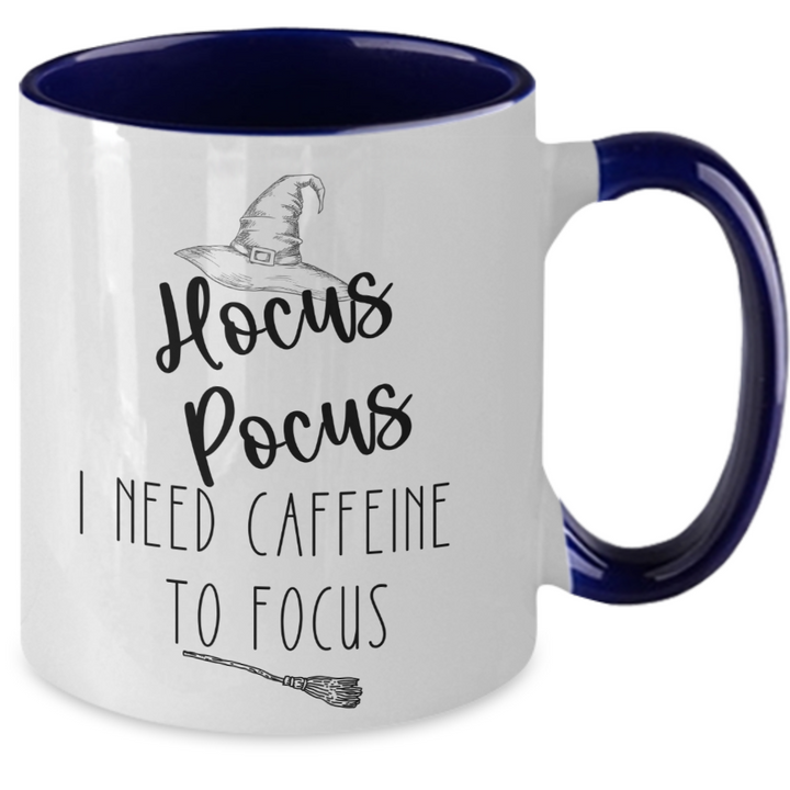 Hocus Pocus Two Toned Mug, Fun Halloween Coffee Cup, Caffeine Addicts Housewarming Presents, Sarcastic Coworker Presents