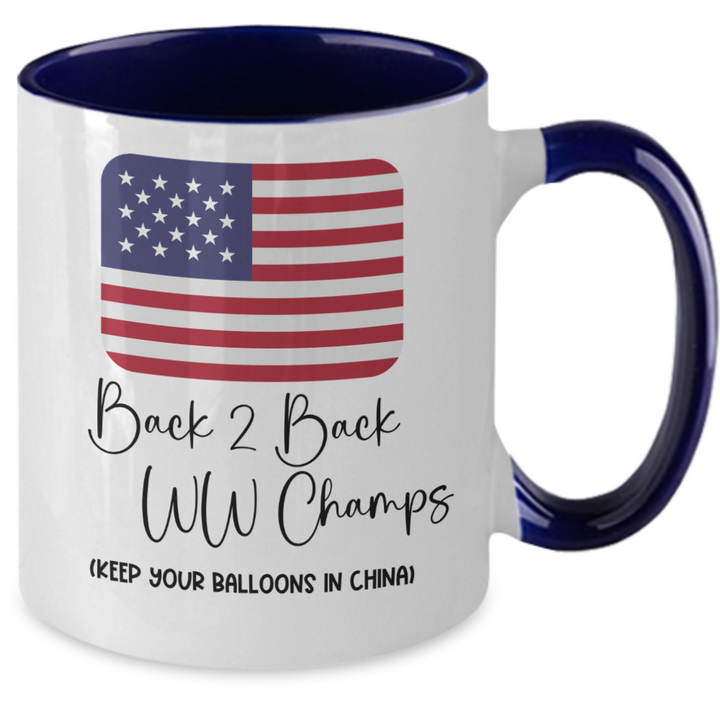 Funny USA Mug, Chinese Balloon Two Toned Political Coffee Cup, Trending Political Satire Topic, Biden Administration, Gifts for Veteran's Birthday