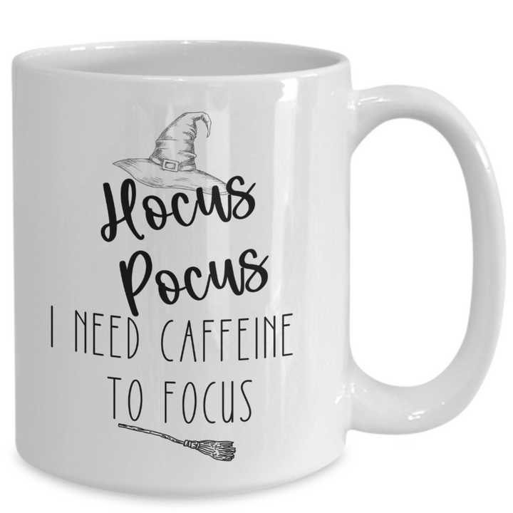 Halloween Hocus Pocus Caffeine Mug, Funny Caffeine Addictions Coffee Cup, Halloween Decorations for friends