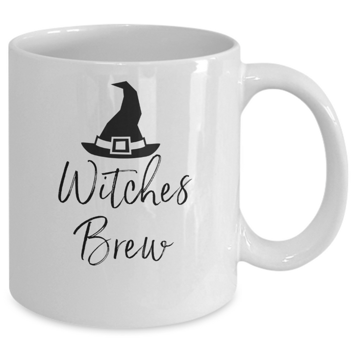 Witch Halloween Mug, Witches Brew Halloween Coffee Cup, Halloween Decor Presents for Friends and Family, Happy Halloween Decorations