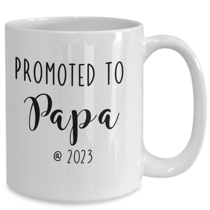 Funny Papa Mug, Gifts for Papa, Papa Coffee Cup, Promoted to Papa 2023, Baby Announcement, Grandparents Day Presents from Grandkids