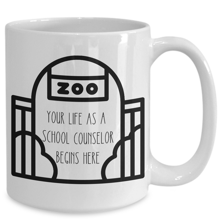 Funny School Counselor Mug, National School Counseling Week, Gift for Counselor, Counselor Zoo Life, Staff Appreciation Present